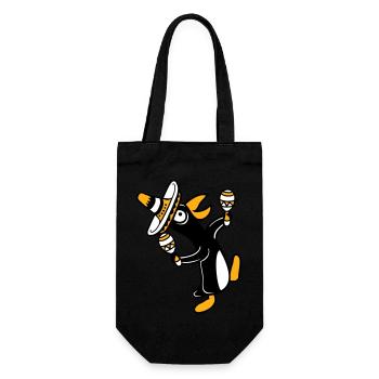 Pingouin, hochet, fête, culture mexicaine, chapeau, Fun - Sac à bouteille - noir - Devant