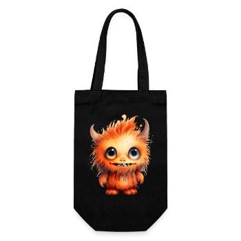 Flammenfell Freund Monster - Geschenkbeutel für Flaschen - Schwarz - Vorne