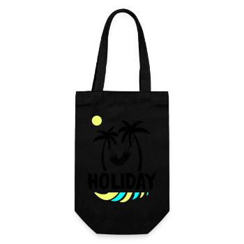 palms relax holiday - Geschenkbeutel für Flaschen - Schwarz - Vorne