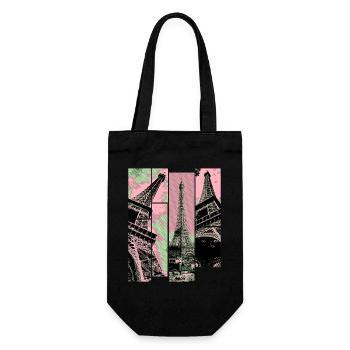 Paris Tour Eiffel Horizon France Ville Collage - Sac à bouteille - noir - Devant