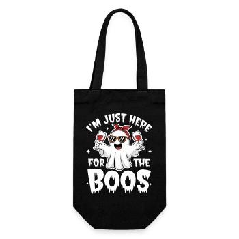 I'm Just Here for the Boos lustiges Geist Party - Geschenkbeutel für Flaschen - Schwarz - Vorne
