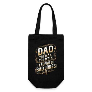 Dad: Legend of Bad Jokes - Funny Father's Day Gift - Geschenkbeutel für Flaschen - Schwarz - Vorne