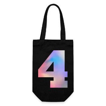Numéro 4 coloré - Sac à bouteille - noir - Devant