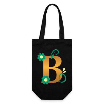 B - Gift Bag for Bottles - black - Front