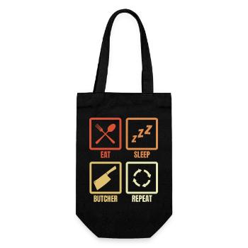 Manger Dormir Boucher Répéter - Sac à bouteille - noir - Devant
