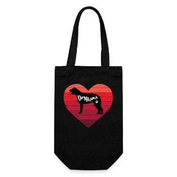 Hunde Mama Besitzerin Hund Irischer Wolfshund Herz - Geschenkbeutel für Flaschen - Schwarz - Vorne