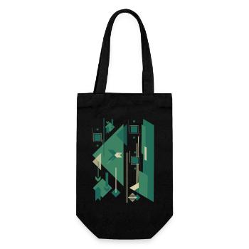Figure gomtrique abstraite - Sac à bouteille - noir - Devant