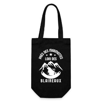 Humour marmotte 1 - Sac à bouteille - noir - Devant