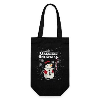 Greatest Snowman – Lustiges Winter Parodie Design - Geschenkbeutel für Flaschen - Schwarz - Vorne
