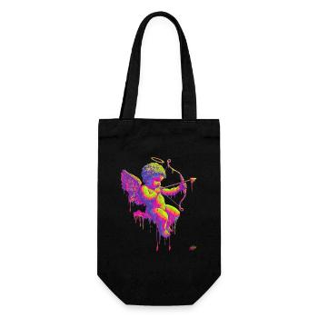 #NEon Cupid - Gift Bag for Bottles - black - Front
