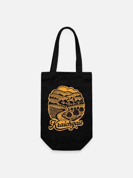 Kraichgau Retro Design mit Schriftzug - Geschenkbeutel für Flaschen - Schwarz