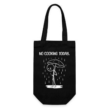 Funny Today unfortunately no COoking - Gift Bag for Bottles - black - Front