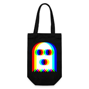 👻 RGB-Geist - Geschenkbeutel für Flaschen - Schwarz - Vorne