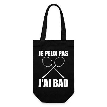 Je peux pas J'ai Bad Cadeau Joueur Homme Badminton - Sac à bouteille - noir - Devant