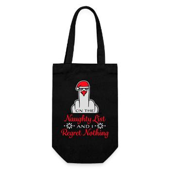 On the naughty list and I regret nothing Böse Möwe - Gift Bag for Bottles - black - Front