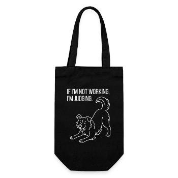 Border Collie Love - Clever, flink, charmant  - Geschenkbeutel für Flaschen - Schwarz - Vorne