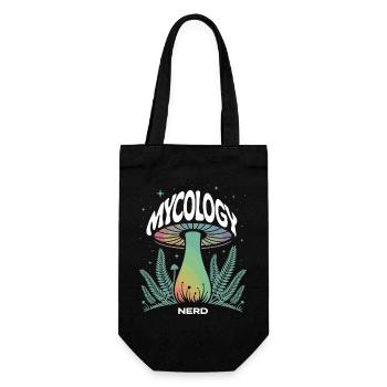 Mycology Nerd Fungi Science Mushroom Scientist - Geschenkbeutel für Flaschen - Schwarz - Vorne