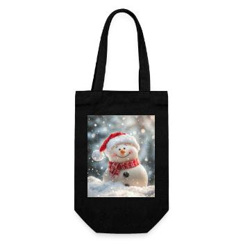 Bonhomme de neige - Sac à bouteille - noir - Devant
