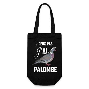 Je Peux Pas J'ai Palombe Humour Chasseur Cadeau - Sac à bouteille - noir - Devant
