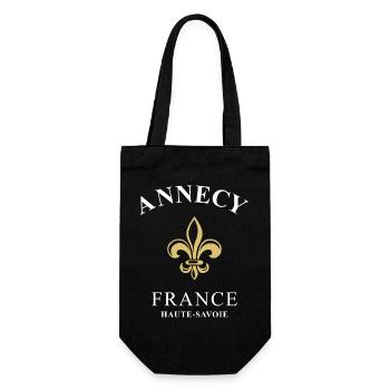 Annecy, France, France - Gift Bag for Bottles - black - Front