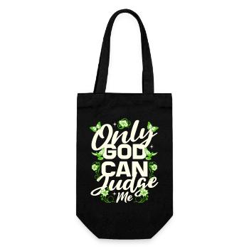 Only God can judge me - Gift Bag for Bottles - black - Front