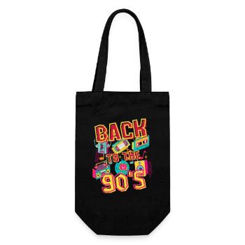 Zurück in die 90er – nostalgisches Retro-T-Shirt - Geschenkbeutel für Flaschen - Schwarz - Vorne