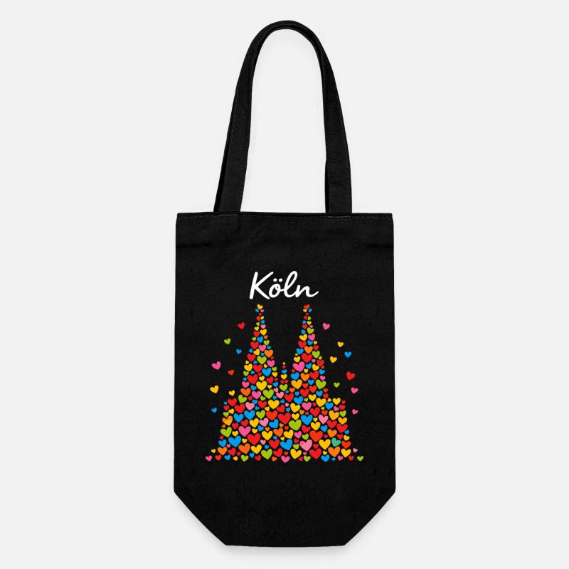 Köln Karneval Alaaf Konfetti Geschenk - Geschenkbeutel für Flaschen - Schwarz