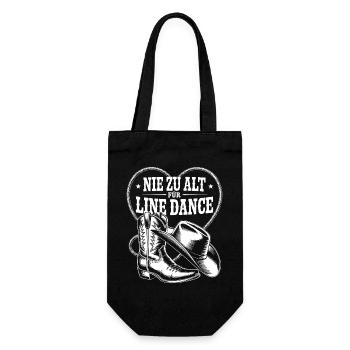 Never too old for line dancing - Gift Bag for Bottles - black - Front