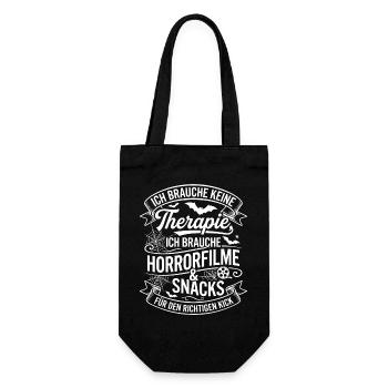 Horrorfilme & Snacks Kick - Geschenkbeutel für Flaschen - Schwarz - Vorne