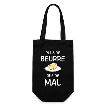 More Butter than Evil - Gift Bag for Bottles - black - Front