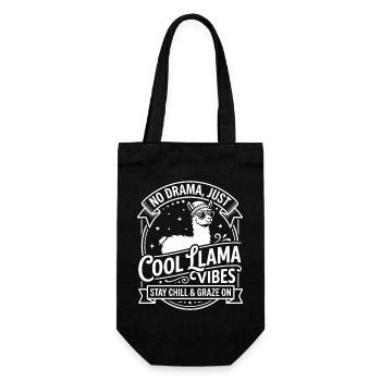 Cool Lama Vibes - No Drama - Gift Bag for Bottles - black - Front