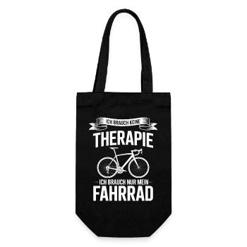 I don't need therapy, I need a bike - Gift Bag for Bottles - black - Front