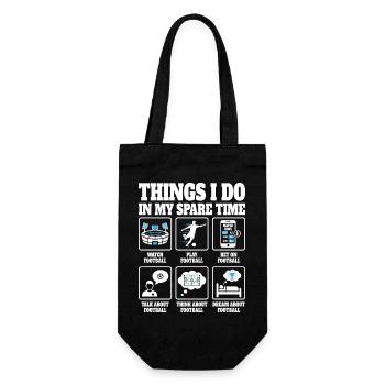 Things I Do Soccer Football Player - Gift Bag for Bottles - black - Front