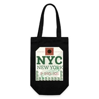 NYC Bold Passport Stamp - Gift Bag for Bottles - black - Front