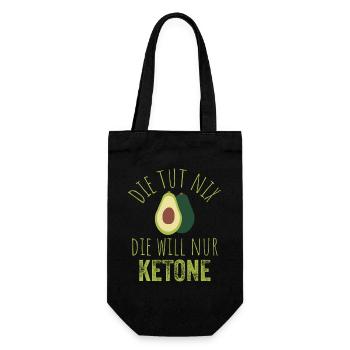 Avocado Keto Saying Tea - Gift Bag for Bottles - black - Front