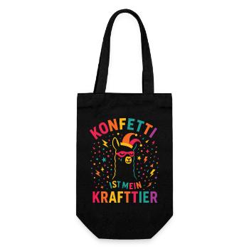 Confettis de carnaval en alpaga avec bonnet de fou - Sac à bouteille - noir - Devant
