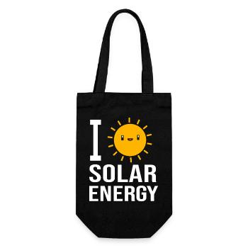 Solar Sustainability Renewable energies - Gift Bag for Bottles - black - Front