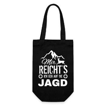 Mir Reicht's Jagd Motiv - Geschenkbeutel für Flaschen - Schwarz - Vorne