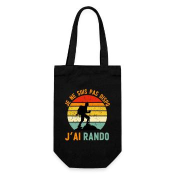 Retro Hike: I'm not available - Gift Bag for Bottles - black - Front