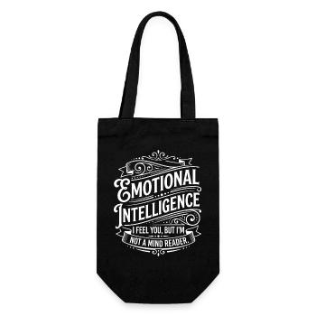 Emotional Intelligence – Not a Mind Reader - Geschenkbeutel für Flaschen - Schwarz - Vorne