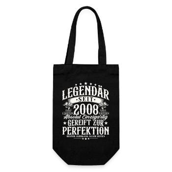 Cadeau vintage 18 anniversaires vintage 2008 - Sac à bouteille - noir - Devant
