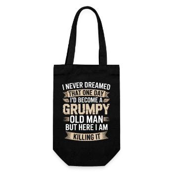 Grumpy Old Man: Es töten - Geschenkbeutel für Flaschen - Schwarz - Vorne
