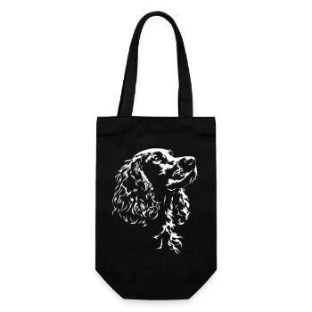 Field Spaniel Silhouette Hunting Dogs Dogs Wilsigns - Gift Bag for Bottles - black - Front