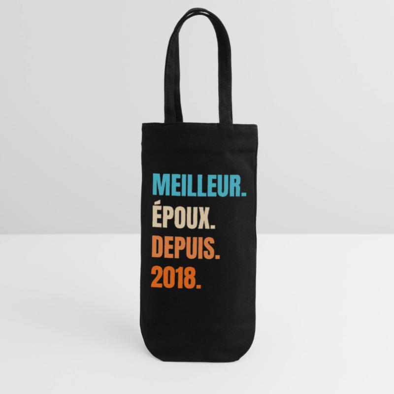 Bester Ehemann seit 2018 Geschenk-Ehemann Geschenkbeutel für Flaschen