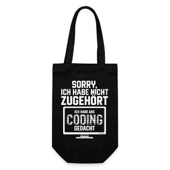 Sorry, ich habe nicht zugehört Coding - Geschenkbeutel für Flaschen - Schwarz - Vorne