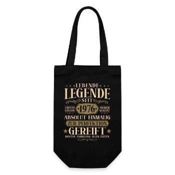 Legende seit 1976 - 50 Geburtstag Vintage Geschenk - Geschenkbeutel für Flaschen - Schwarz - Vorne