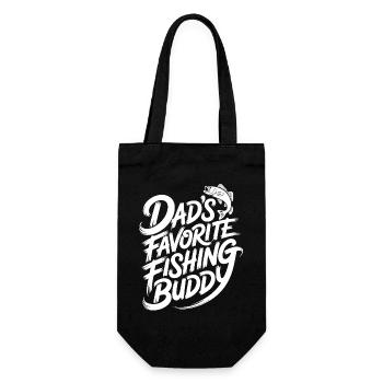 Dad's favorite fishing buddy - Gift Bag for Bottles - black - Front