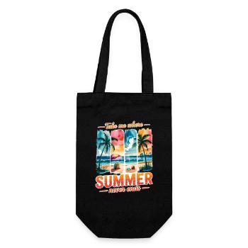 Take Me Where Summer Never Ends - Gift Bag for Bottles - black - Front