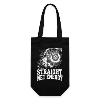 Cat,staright net energy,basketball,tabby cat ,funn - Gift Bag for Bottles - black - Front