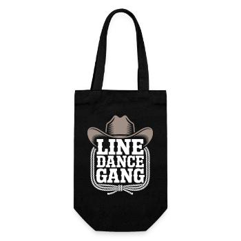 Line Dance Gang Cowboy - Gift Bag for Bottles - black - Front